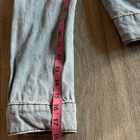 Kut from the Kloth Light Blue Distressed Jean Jacket - Picture 11 of 16